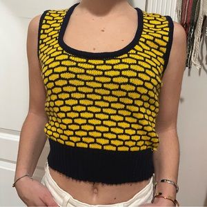 Vintage Honeycomb Knit Tank 🐝🐝💙💙